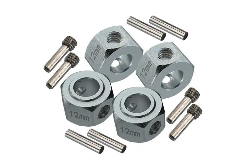Losi 1/8 Lmt 4Wd Solid Axle Monster Truck Upgrade Parts Aluminum 6061-T6 Hex Adapter (12Mmx8mm) - Silver 1