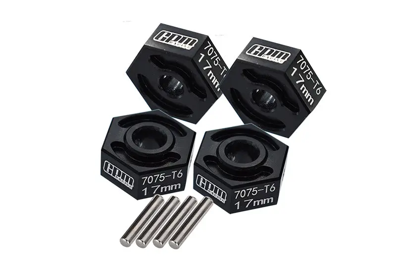 Losi 1/8 Lmt 4Wd Solid Axle Monster Truck Upgrade Parts Aluminum 7075-T6 Hex Adapter (17Mmx8mm) - Black 1