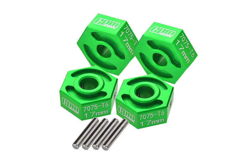 Losi 1/8 Lmt 4Wd Solid Axle Monster Truck Upgrade Parts Aluminum 7075-T6 Hex Adapter (17Mmx8mm) - Green 1