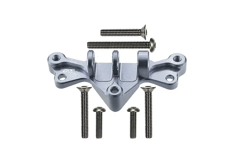 Losi 1/8 Lmt 4Wd Solid Axle Monster Truck Upgrade Parts Aluminum Mount For Front Or Rear Gearbox Upper Suspension Links - 7Pc Set Silver 1