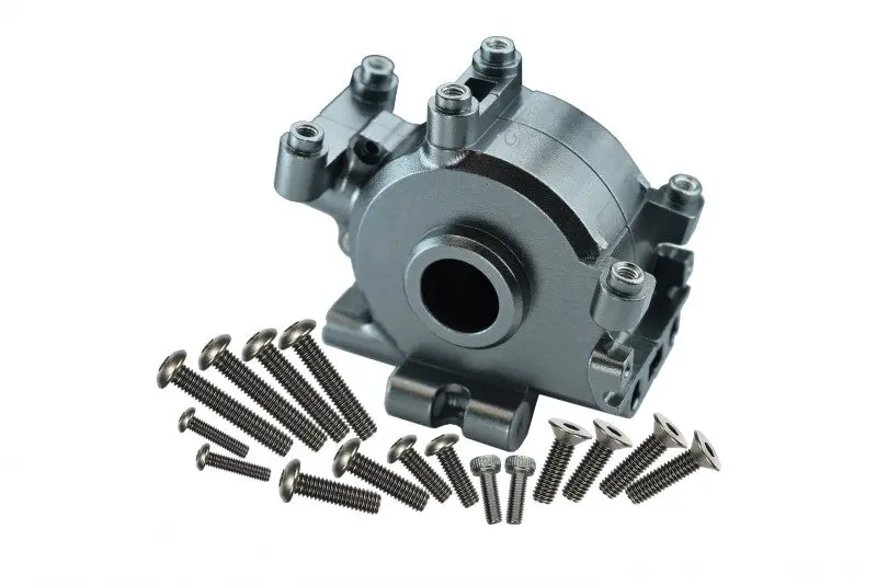 Losi 1:10 Baja Rey / Rock Rey Aluminum Front Gear Box - 1 Set Gray Silver 1