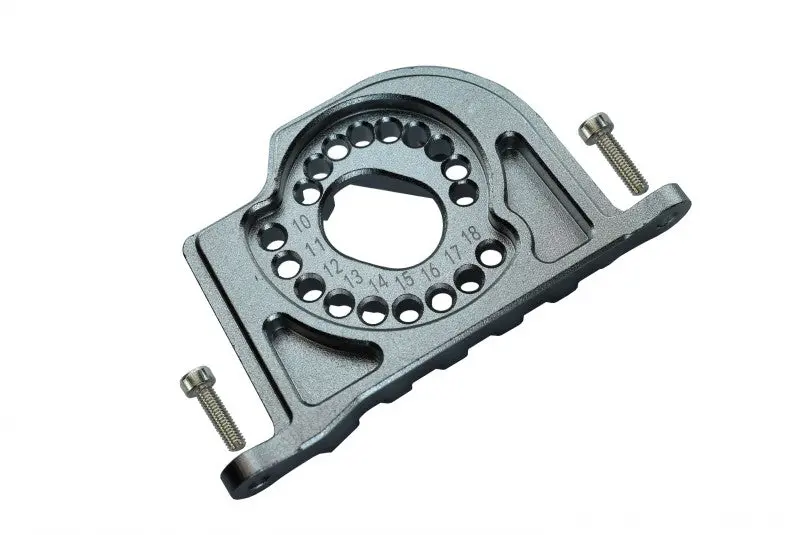 Losi 1:10 Baja Rey / Rock Rey Aluminum Motor Mount Plate With Heat Sink Fins - 1Pc Set Gray Silver 1