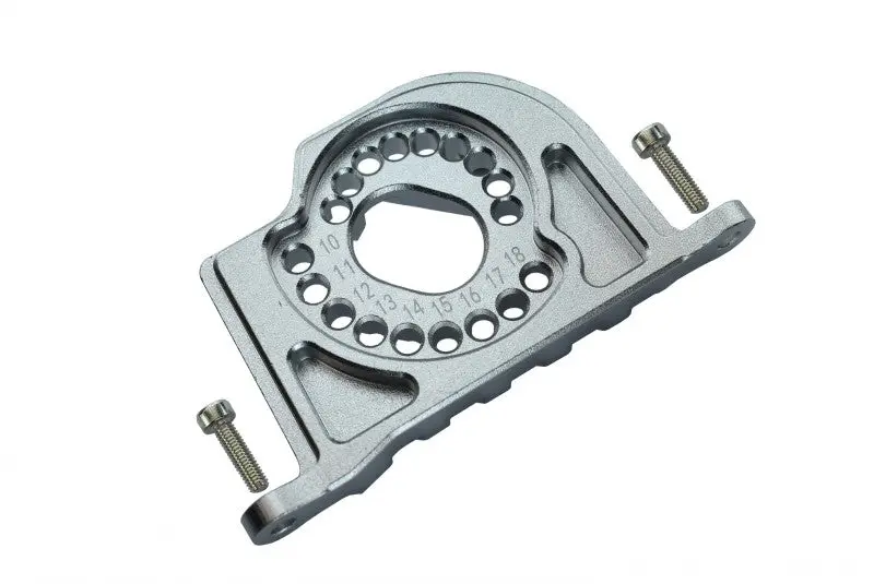 Losi 1:10 Baja Rey / Rock Rey Aluminum Motor Mount Plate With Heat Sink Fins - 1Pc Set Silver 1
