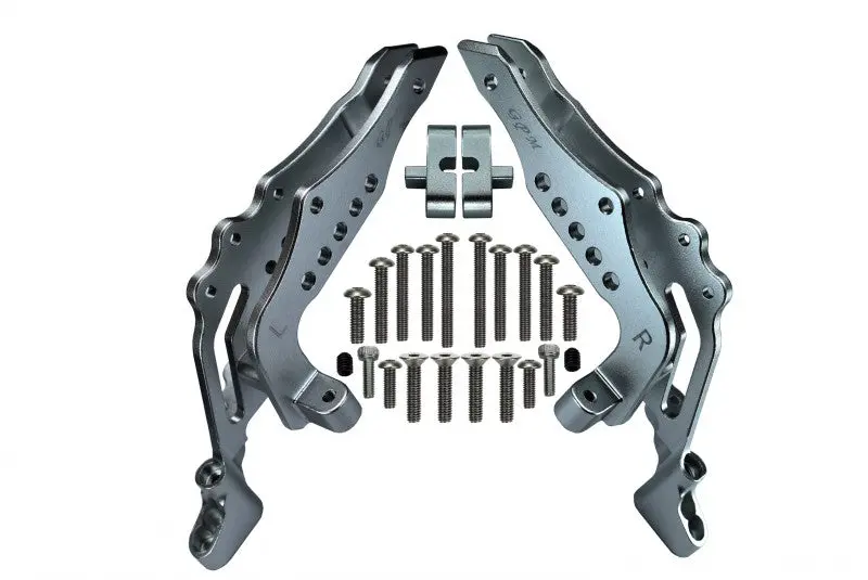 Losi 1:10 Baja Rey / Rock Rey Aluminum Rear Shock Tower - 1Pr Set Gray Silver 1