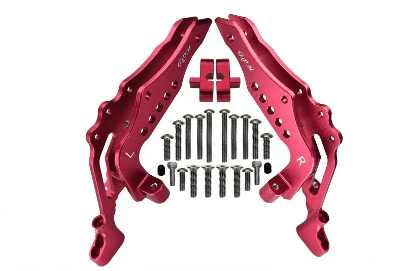 Losi 1:10 Baja Rey / Rock Rey Aluminum Rear Shock Tower - 1Pr Set Red 1