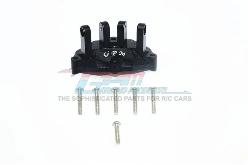 Losi 1:10 Baja Rey / Rock Rey Aluminum Rear Upper Gearbox Mount For Upper Suspension Links - 1Pc Set Black 1