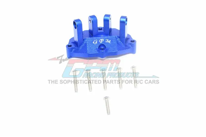 Losi 1:10 Baja Rey / Rock Rey Aluminum Rear Upper Gearbox Mount For Upper Suspension Links - 1Pc Set Blue 1