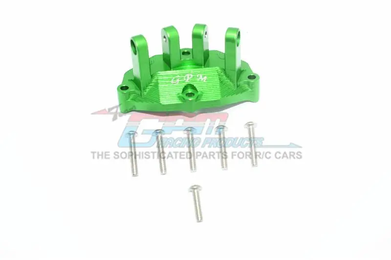 Losi 1:10 Baja Rey / Rock Rey Aluminum Rear Upper Gearbox Mount For Upper Suspension Links - 1Pc Set Green 1