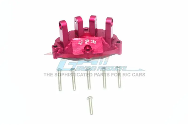 Losi 1:10 Baja Rey / Rock Rey Aluminum Rear Upper Gearbox Mount For Upper Suspension Links - 1Pc Set Red 1