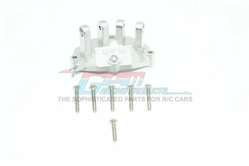 Losi 1:10 Baja Rey / Rock Rey Aluminum Rear Upper Gearbox Mount For Upper Suspension Links - 1Pc Set Silver 1