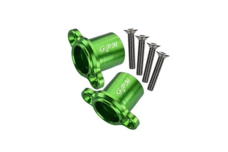 Losi 1:10 Baja Rey / Rock Rey / Hammer Rey U4 Aluminum Rear Axle Adapters - 1Pr Set Green 1