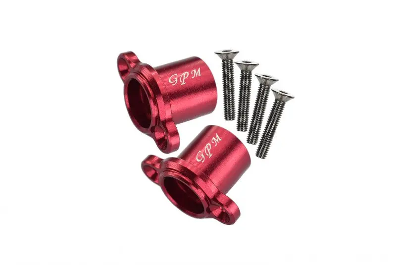 Losi 1:10 Baja Rey / Rock Rey / Hammer Rey U4 Aluminum Rear Axle Adapters - 1Pr Set Red 1
