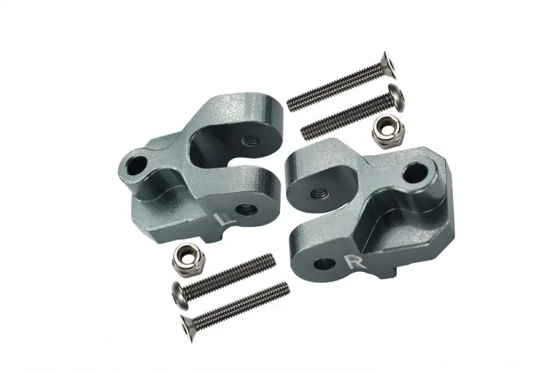 Losi 1:10 Baja Rey / Rock Rey / Hammer Rey U4 Aluminum Rear Lower Axle Mount Set For Suspension Links - 1Pr Set Gray Silver 1