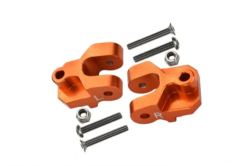 Losi 1:10 Baja Rey / Rock Rey / Hammer Rey U4 Aluminum Rear Lower Axle Mount Set For Suspension Links - 1Pr Set Orange 1