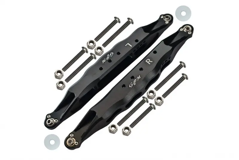 Losi 1:10 Baja Rey / Rock Rey / Hammer Rey U4 Aluminum Rear Lower Trailing Arms - 1Pr Set Black 1