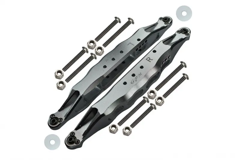 Losi 1:10 Baja Rey / Rock Rey / Hammer Rey U4 Aluminum Rear Lower Trailing Arms - 1Pr Set Gray Silver 1
