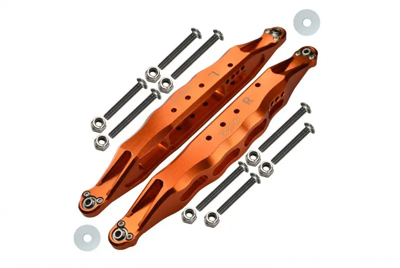 Losi 1:10 Baja Rey / Rock Rey / Hammer Rey U4 Aluminum Rear Lower Trailing Arms - 1Pr Set Orange 1
