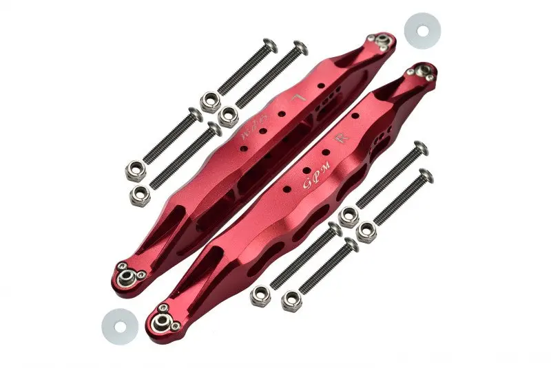 Losi 1:10 Baja Rey / Rock Rey / Hammer Rey U4 Aluminum Rear Lower Trailing Arms - 1Pr Set Red 1