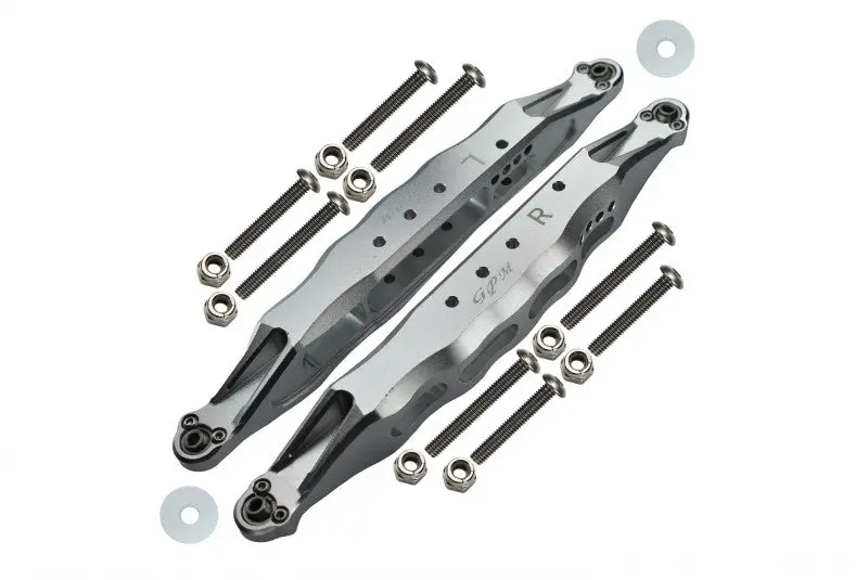 Losi 1:10 Baja Rey / Rock Rey / Hammer Rey U4 Aluminum Rear Lower Trailing Arms - 1Pr Set Silver 1