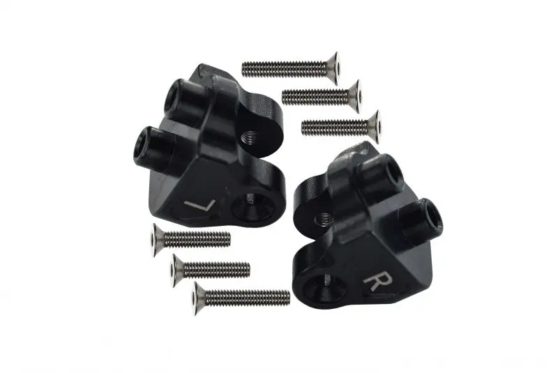 Losi 1:10 Baja Rey / Rock Rey / Hammer Rey U4 Aluminum Rear Upper Axle Mount Set For Suspension Links - 1Pr Set Black 1