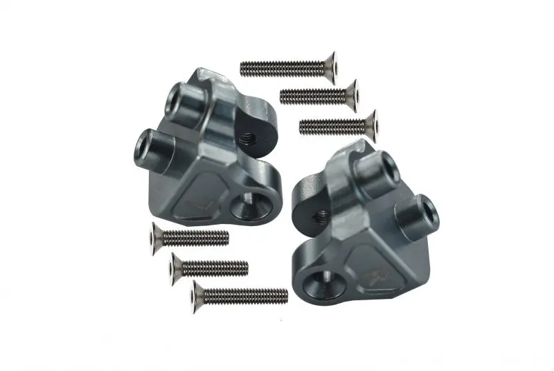Losi 1:10 Baja Rey / Rock Rey / Hammer Rey U4 Aluminum Rear Upper Axle Mount Set For Suspension Links - 1Pr Set Gray Silver 1