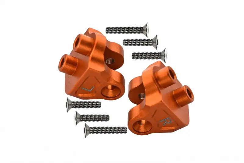 Losi 1:10 Baja Rey / Rock Rey / Hammer Rey U4 Aluminum Rear Upper Axle Mount Set For Suspension Links - 1Pr Set Orange 1