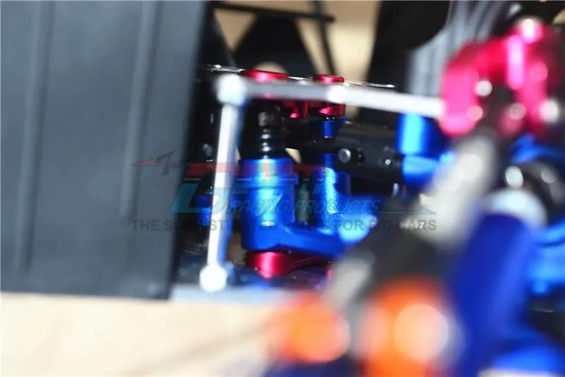 Losi 1:10 Baja Rey / Rock Rey / Hammer Rey U4 Aluminum Stabilizing Mount For Steering Assembly - 1Pr Set Blue 2