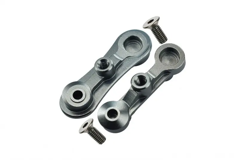 Losi 1:10 Baja Rey / Rock Rey / Hammer Rey U4 Aluminum Stabilizing Mount For Steering Assembly - 1Pr Set Gray Silver 1