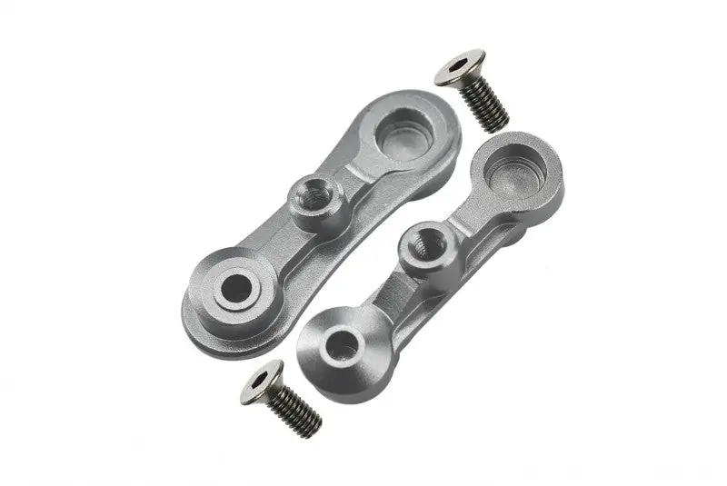 Losi 1:10 Baja Rey / Rock Rey / Hammer Rey U4 Aluminum Stabilizing Mount For Steering Assembly - 1Pr Set Silver 1
