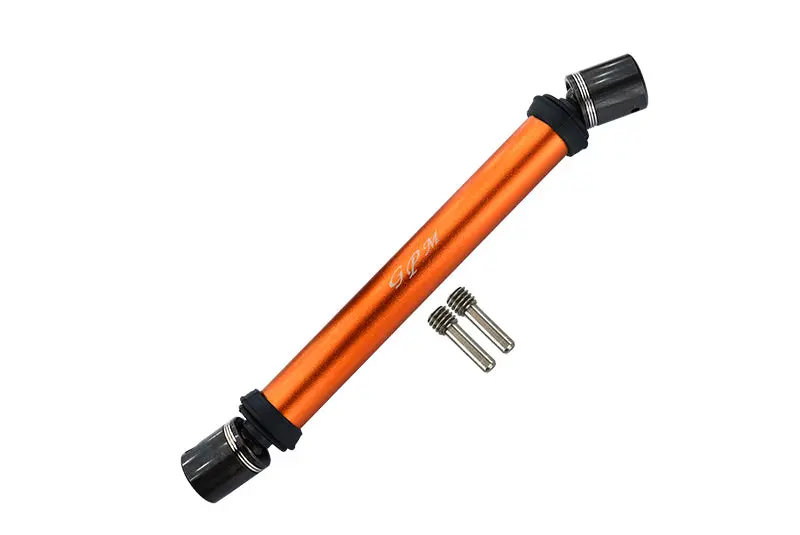 Losi 1:10 Baja Rey / Rock Rey / Hammer Rey U4 Aluminum & Steel Rear Cvd Drive Shaft - 1Pc Set Orange 1