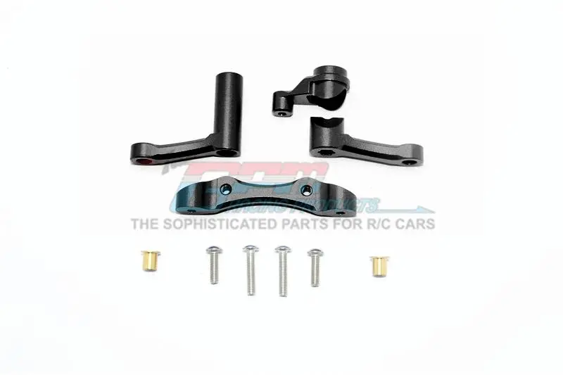 Losi 1:10 Baja Rey / Rock Rey / Hammer Rey U4 Aluminum Steering Assembly - 1 Set Black 1