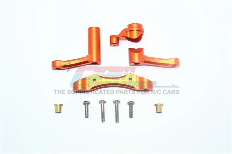 Losi 1:10 Baja Rey / Rock Rey / Hammer Rey U4 Aluminum Steering Assembly - 1 Set Orange 1