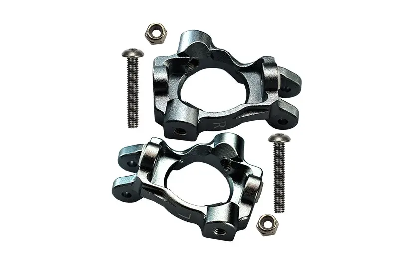 Losi 1:10 Lasernut U4 Tenacity Los03028 / Tenacity Db Pro Los03027v2 Upgrade Parts Aluminum Front C-Hubs - 6Pc Set Gray Silver 1