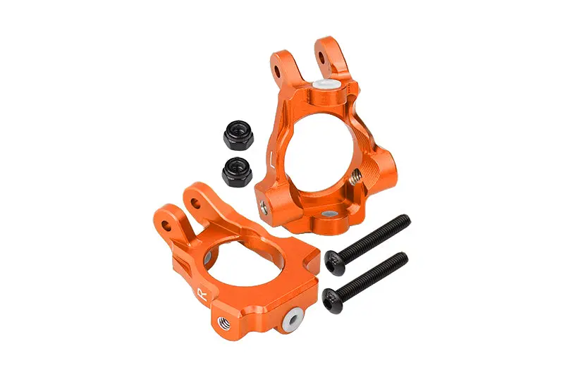 Losi 1:10 Lasernut U4 Tenacity Los03028 / Tenacity Db Pro Los03027v2 Upgrade Parts Aluminum Front C-Hubs - 6Pc Set Orange 1