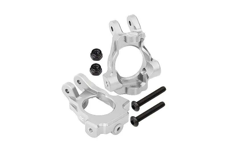 Losi 1:10 Lasernut U4 Tenacity Los03028 / Tenacity Db Pro Los03027v2 Upgrade Parts Aluminum Front C-Hubs - 6Pc Set Silver 1