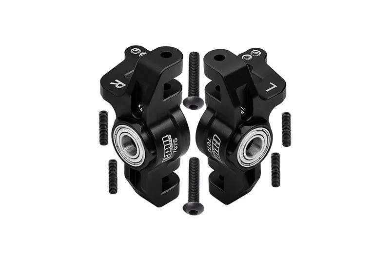 Losi 1:10 Lasernut U4 Tenacity Los03028 / Tenacity Db Pro Los03027v2 Upgrade Parts Aluminum Front Knuckle Arms - 8Pc Set Black 1