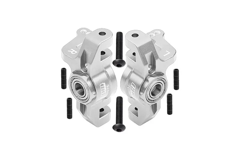 Losi 1:10 Lasernut U4 Tenacity Los03028 / Tenacity Db Pro Los03027v2 Upgrade Parts Aluminum Front Knuckle Arms - 8Pc Set Silver 1