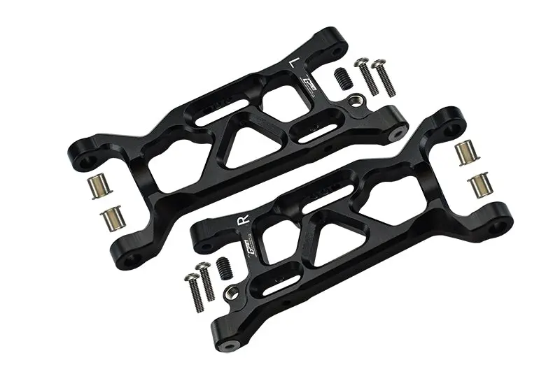 Losi 1:10 Lasernut U4 Tenacity Los03028 / Tenacity Db Pro Los03027v2 Upgrade Parts Aluminum Front Lower Arms - 12Pc Set Black 1