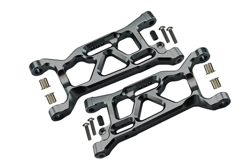 Losi 1:10 Lasernut U4 Tenacity Los03028 / Tenacity Db Pro Los03027v2 Upgrade Parts Aluminum Front Lower Arms - 12Pc Set Gray Silver 1