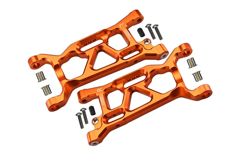 Losi 1:10 Lasernut U4 Tenacity Los03028 / Tenacity Db Pro Los03027v2 Upgrade Parts Aluminum Front Lower Arms - 12Pc Set Orange 1