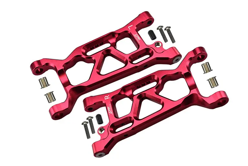 Losi 1:10 Lasernut U4 Tenacity Los03028 / Tenacity Db Pro Los03027v2 Upgrade Parts Aluminum Front Lower Arms - 12Pc Set Red 1