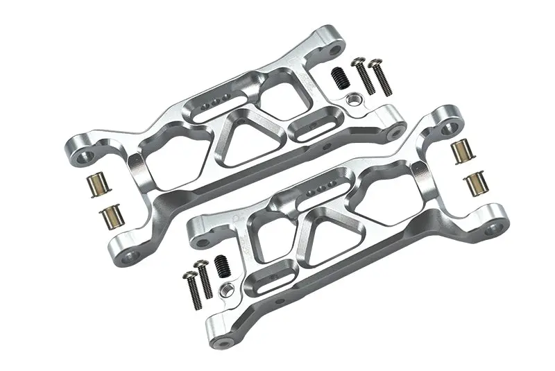 Losi 1:10 Lasernut U4 Tenacity Los03028 / Tenacity Db Pro Los03027v2 Upgrade Parts Aluminum Front Lower Arms - 12Pc Set Silver 1