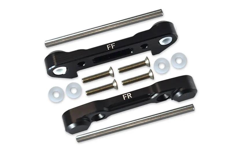 Losi 1:10 Lasernut U4 Tenacity Los03028 / Tenacity Db Pro Los03027v2 Upgrade Parts Aluminum Front Lower Suspension Mount - 12Pc Set Black 1