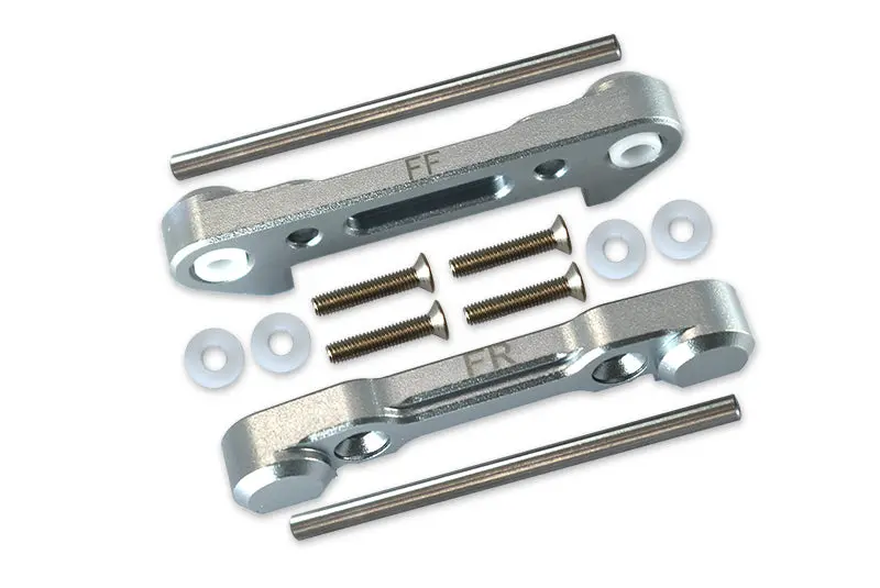 Losi 1:10 Lasernut U4 Tenacity Los03028 / Tenacity Db Pro Los03027v2 Upgrade Parts Aluminum Front Lower Suspension Mount - 12Pc Set Gray Silver 1