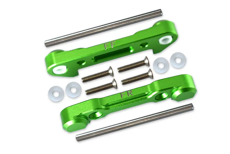 Losi 1:10 Lasernut U4 Tenacity Los03028 / Tenacity Db Pro Los03027v2 Upgrade Parts Aluminum Front Lower Suspension Mount - 12Pc Set Green 1