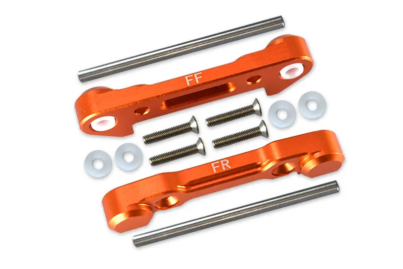 Losi 1:10 Lasernut U4 Tenacity Los03028 / Tenacity Db Pro Los03027v2 Upgrade Parts Aluminum Front Lower Suspension Mount - 12Pc Set Orange 1