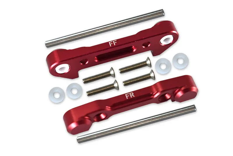 Losi 1:10 Lasernut U4 Tenacity Los03028 / Tenacity Db Pro Los03027v2 Upgrade Parts Aluminum Front Lower Suspension Mount - 12Pc Set Red 1