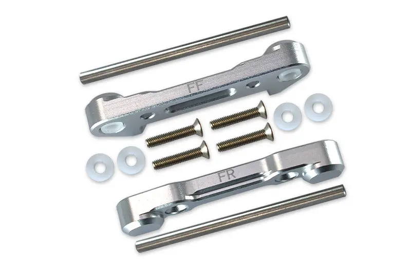 Losi 1:10 Lasernut U4 Tenacity Los03028 / Tenacity Db Pro Los03027v2 Upgrade Parts Aluminum Front Lower Suspension Mount - 12Pc Set Silver 1