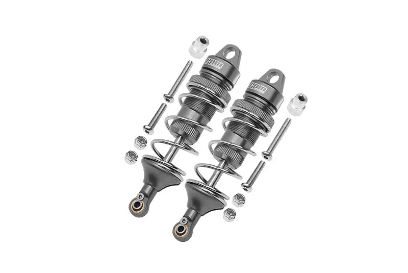 Losi 1:10 Lasernut U4 Tenacity Los03028 / Tenacity Db Pro Los03027v2 Upgrade Parts Aluminum Front Thickened Spring Dampers 86Mm - 12Pc Set Gray Silver 1