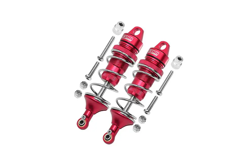 Losi 1:10 Lasernut U4 Tenacity Los03028 / Tenacity Db Pro Los03027v2 Upgrade Parts Aluminum Front Thickened Spring Dampers 86Mm - 12Pc Set Red 1